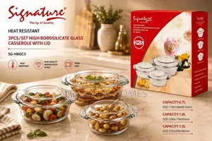 3pcs High Borosilicate Glass Casserole With Lid_b