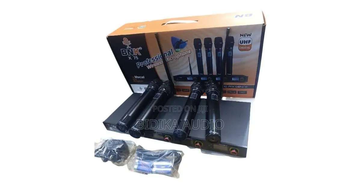 BNK X 75 Professional Quad Wireless Microphones