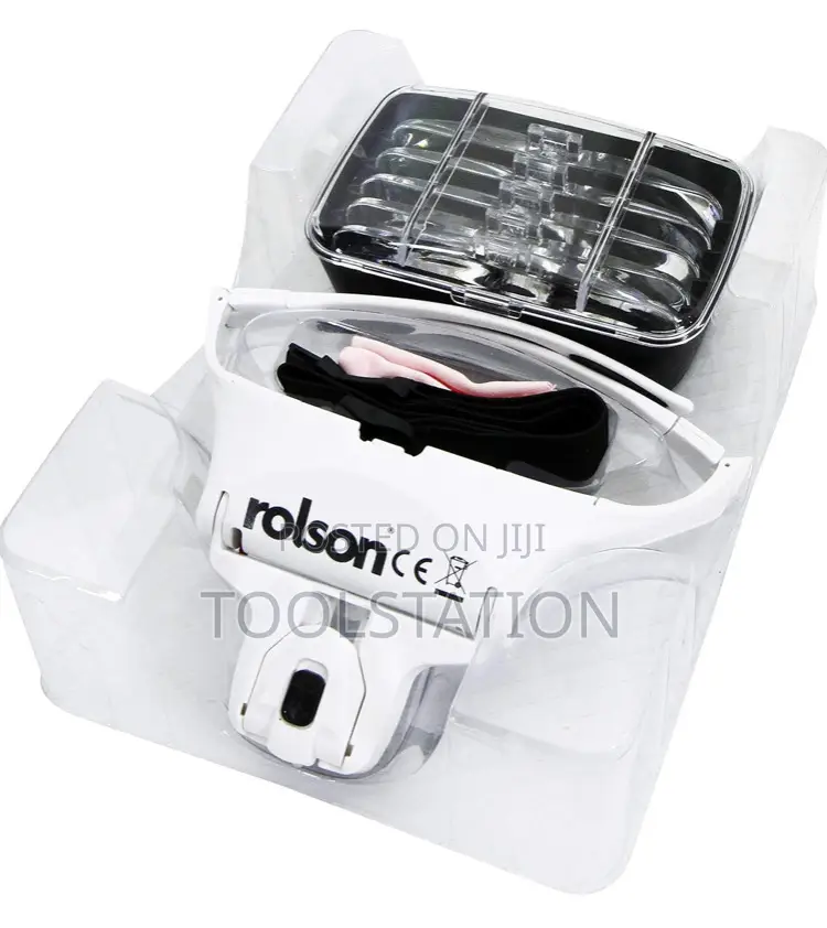LED Illuminated Hands Free Head Magnifier Visor Rolson ROL60389