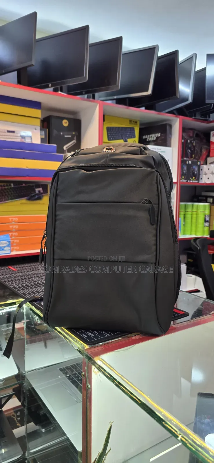 Black Backpack Laptop Bag.