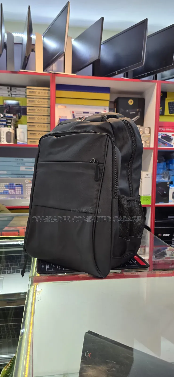 Black Backpack Laptop Bag.