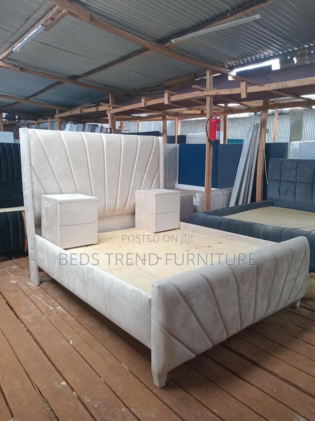 4x6 Chester Bed White With Side Cabinets