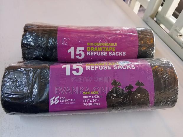 Biodegradable Drawtape Refuse Sacks - 80x92cm (70-80l)
