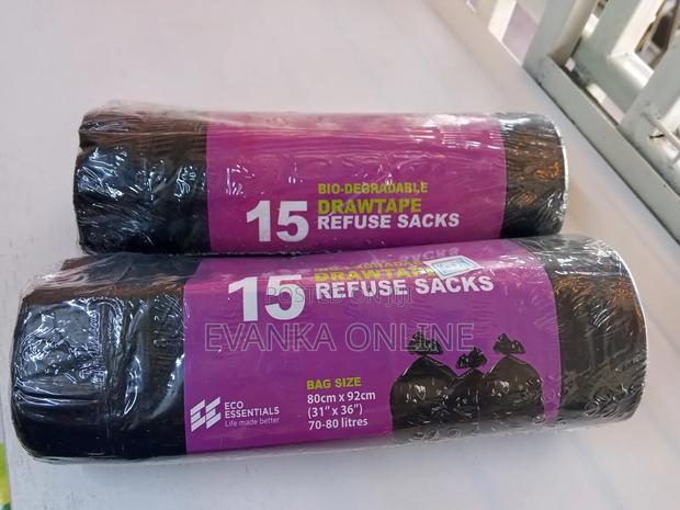 Biodegradable Drawtape Refuse Sacks - 80x92cm (70-80l) - thumbnail 2
