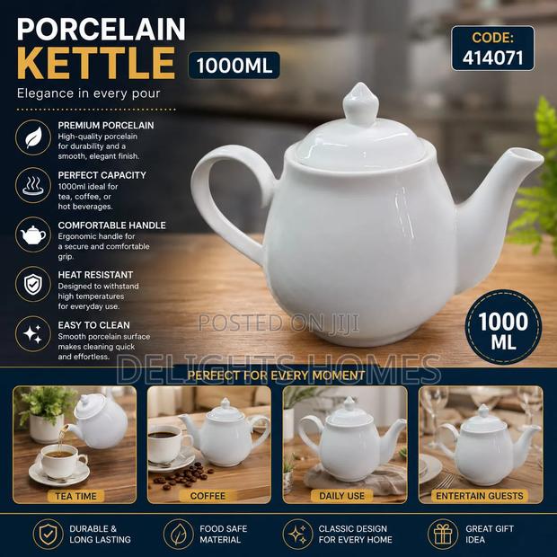 Porceline Tea Kettle - main view