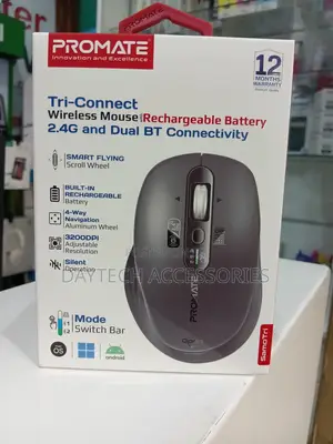 This Is a Promate SamoTri Rechargeable Wireless Mouse