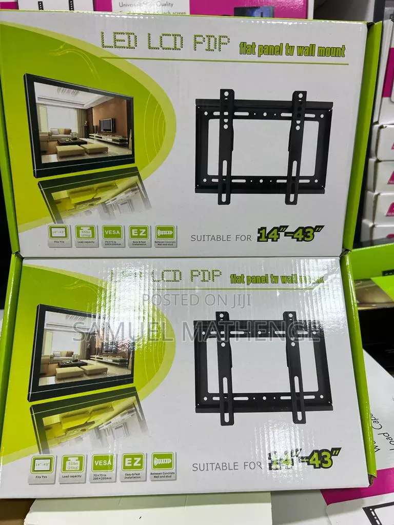 Universal Fixed TV Wall Mount Bracket for 14-43 TVs – Heavy Duty ,