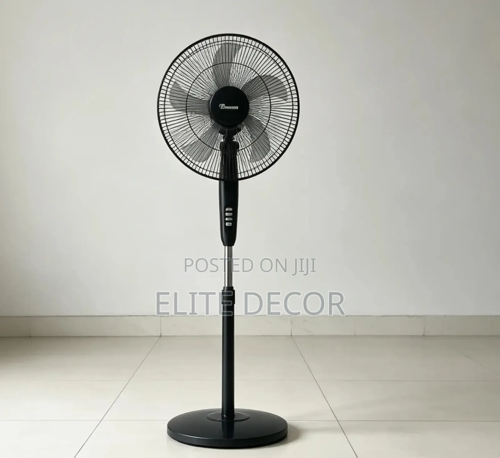 Ramtons RM/572 16" Black Econo Standing Fan – 3 Speed Adjusta