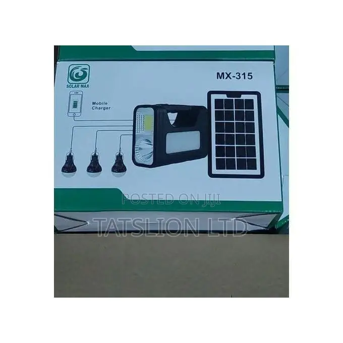 Solar Max MX-315 Solar Lighting Kit With 3 LED Bulbs,