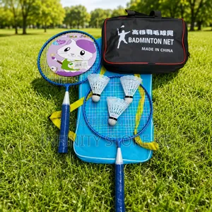 Kids Badminton Racket Set With 2 Rackets, 3 Shuttlecocks Carry Bag