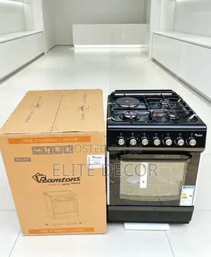 Ramtons RC310 60x60cm 3 Gas + 1 Electric Cooker Black With Oven
