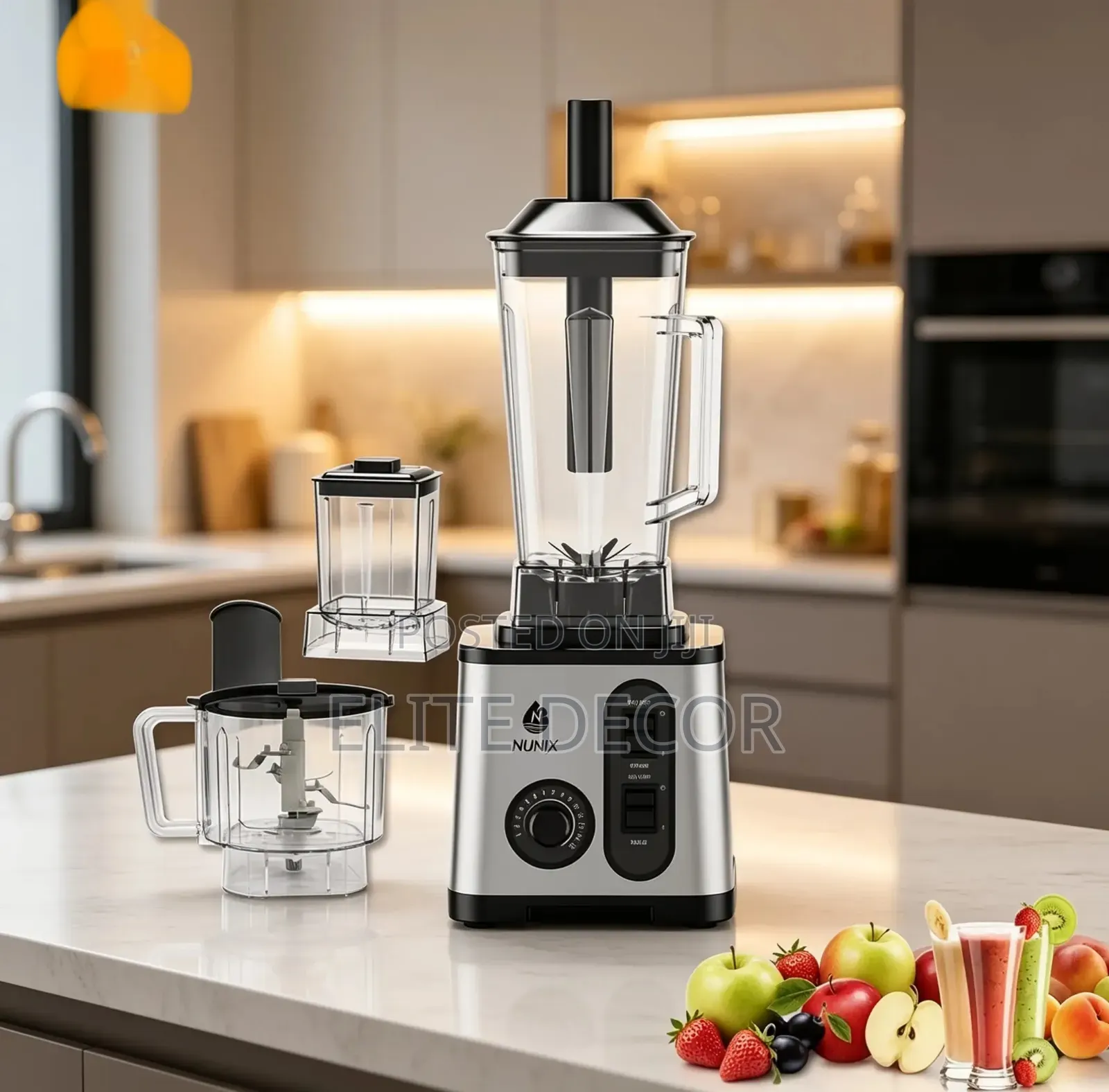 Nunix PB-03 3-in-1 Commercial Blender 2000W 2L Jar | Grinder Chopper