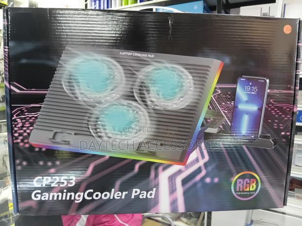 CP253 RGB Laptop Cooling Pad 3 Fan Adjustable Cooling Stand - main view