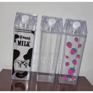 1L Acrylic Fridge Bottle With Tight Duo Lid – Leakproof Water Storage