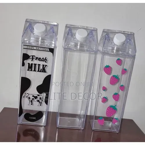 1L Acrylic Fridge Bottle With Tight Duo Lid – Leakproof Water Storage