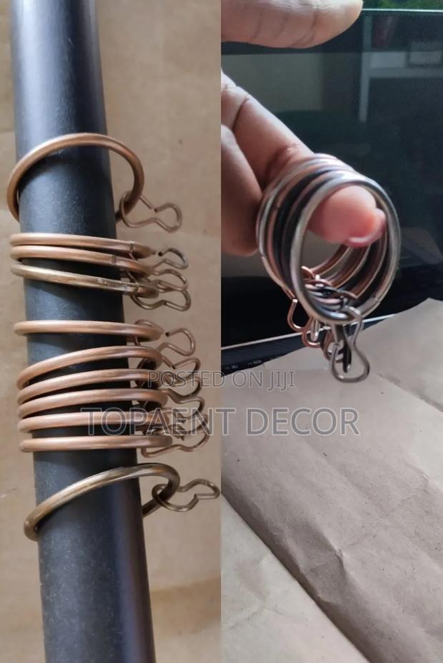 Brown and Black Coated Drapery Rings