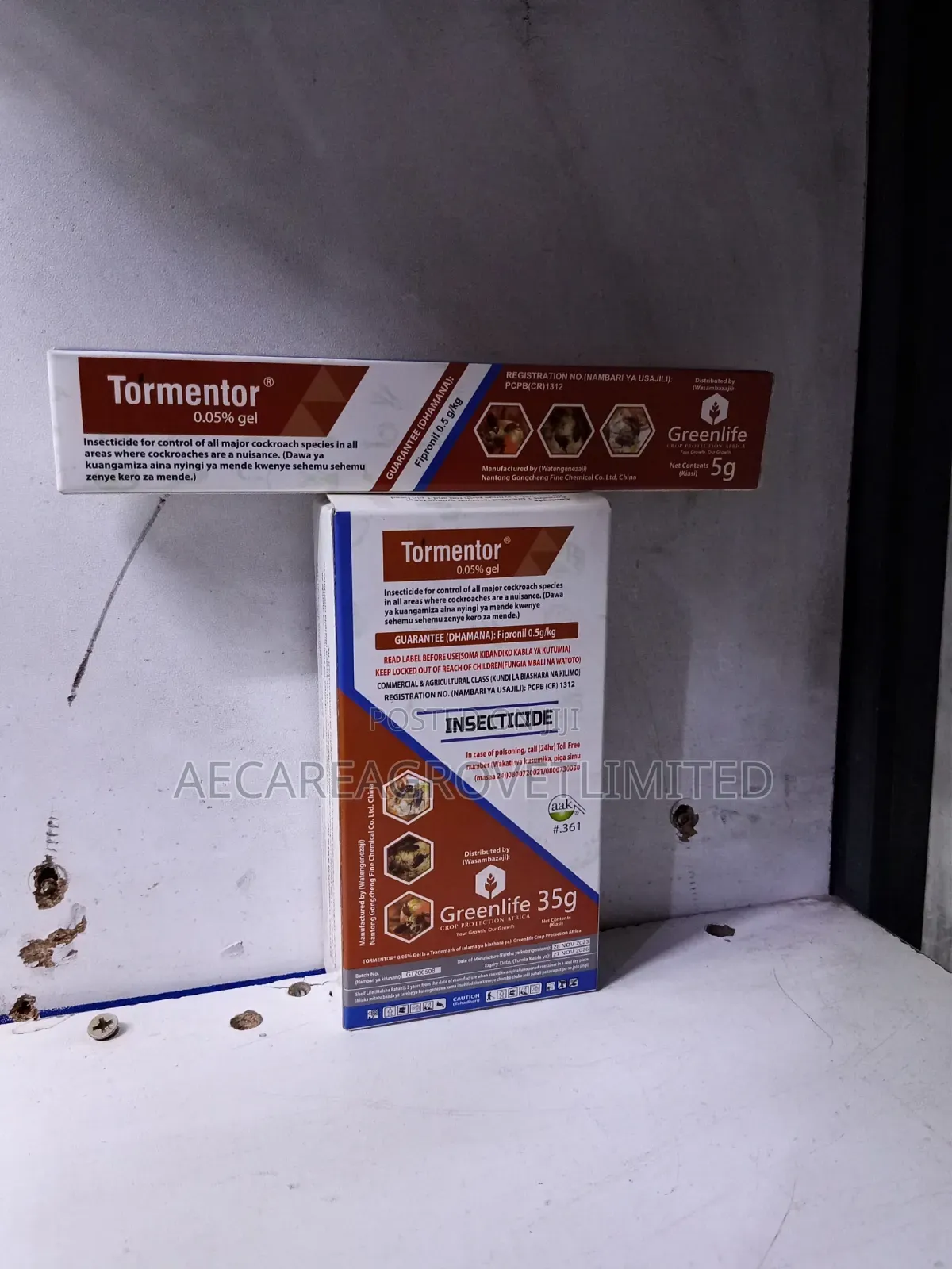 Tormentor 0.05% Gel Fipronil 5g , 35g Cockroach Bait Gel