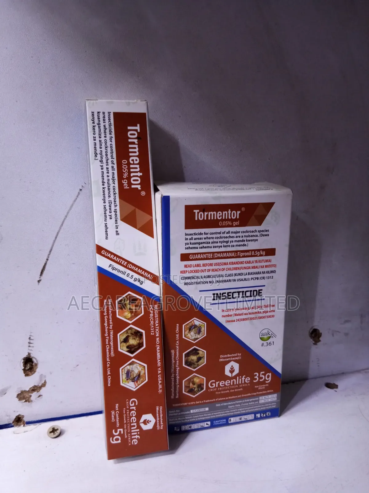 Tormentor 0.05% Gel Fipronil 5g , 35g Cockroach Bait Gel