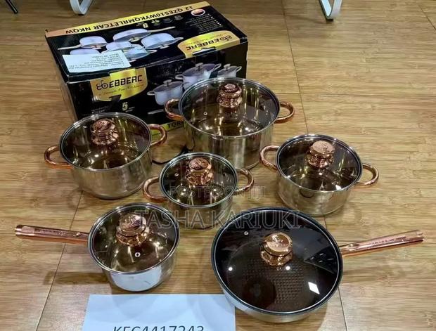 12 Pieces Engenburg Stainless Cookware Set - main view