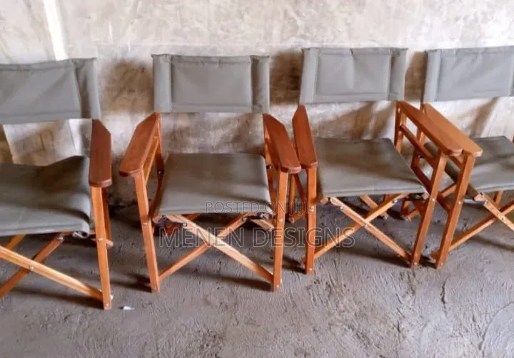 Foldable Canvas Padded Wooden Camping Chairs