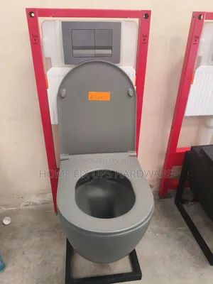 Grey Color Buildcor Wallhung Toilet Set