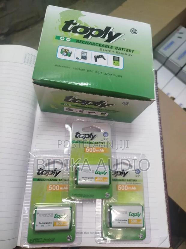 Toply 9V Rechargeable Lithium-Ion Batteries