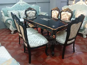 Unique Six-Seater Dining Table Set