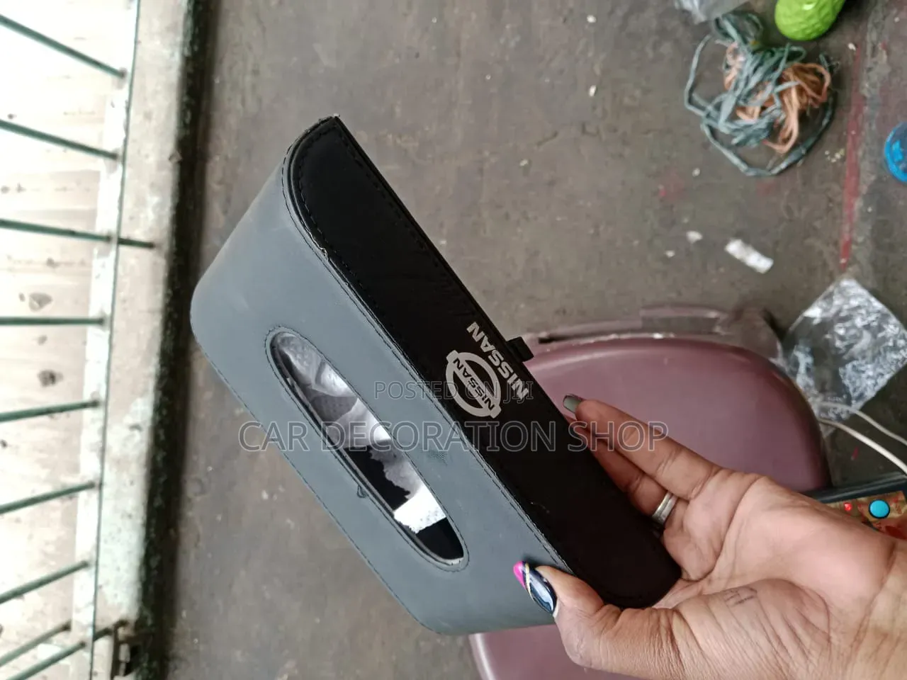 Nissan Branded Car Tissue Holder Pu Leather