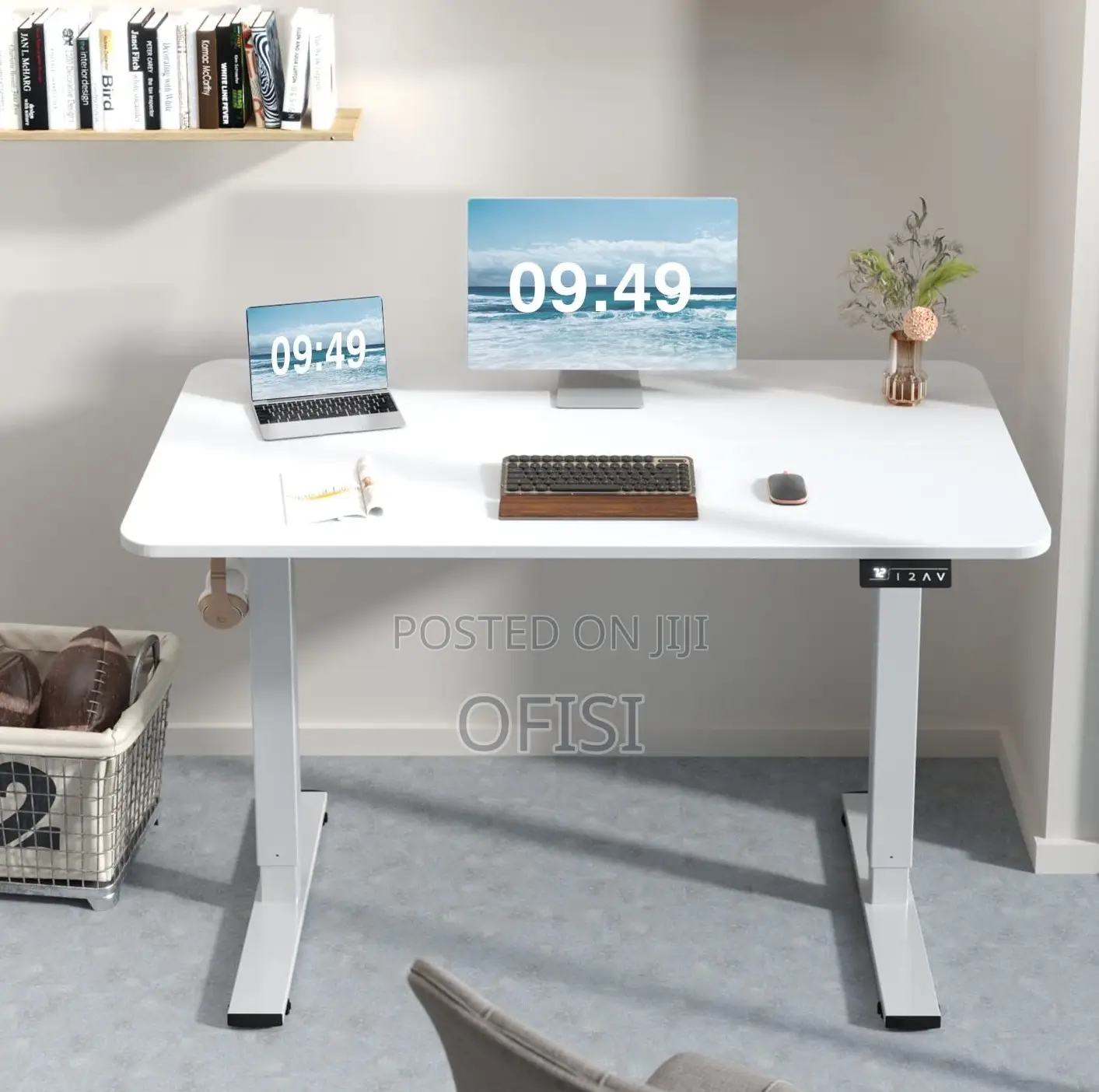 Office Desk; 140cm Electric Height Adjustable Standing Desk