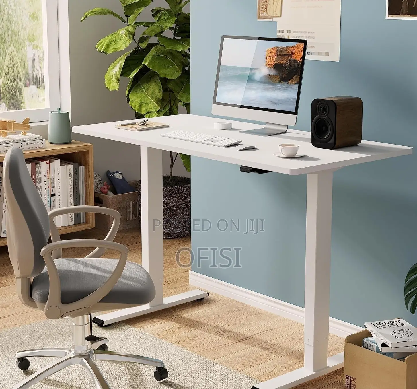 Office Desk; 140cm Electric Height Adjustable Standing Desk