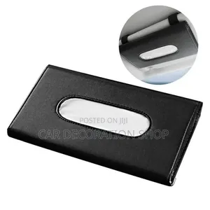 Artificial Leather Sun Visor Mount Tissue Holder