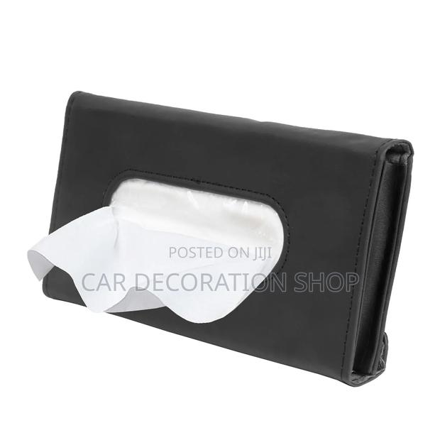 Pu Leather Sun Visor Saviette Holder - thumbnail 2