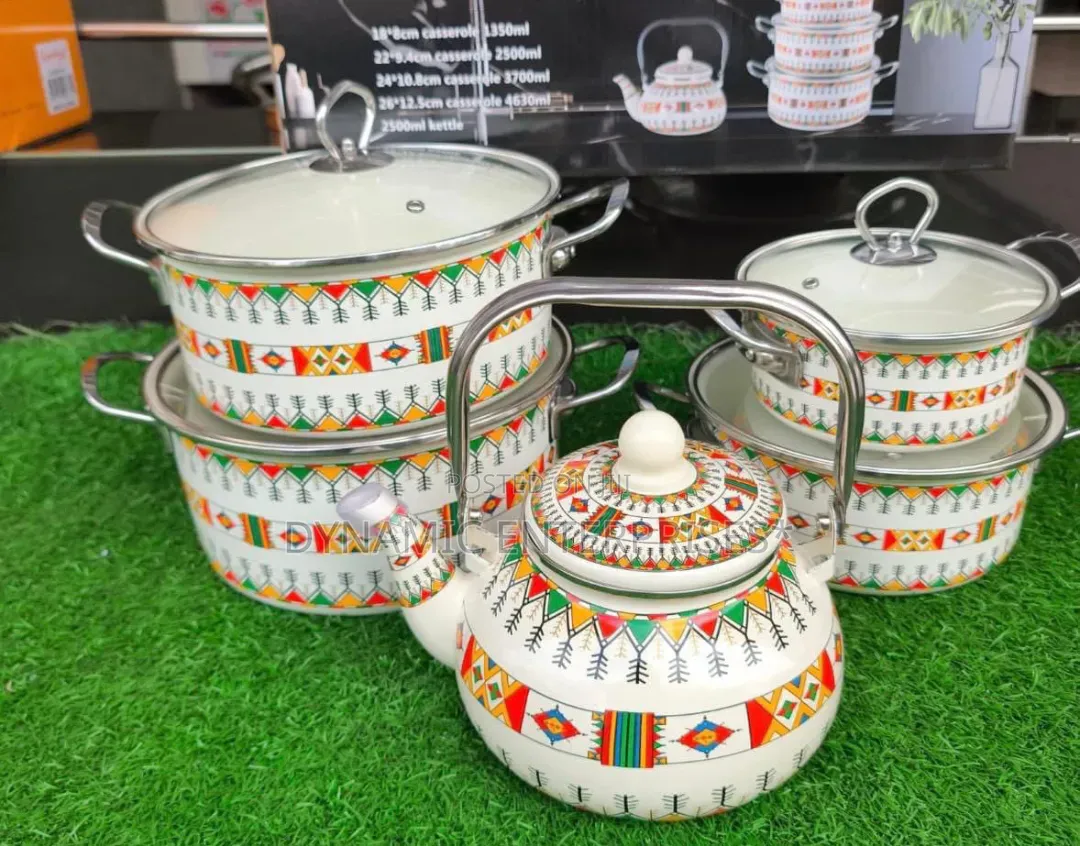 10 PCS ENAMEL COOKWARE SETS With KETTLE*
Sg - Wj - 676