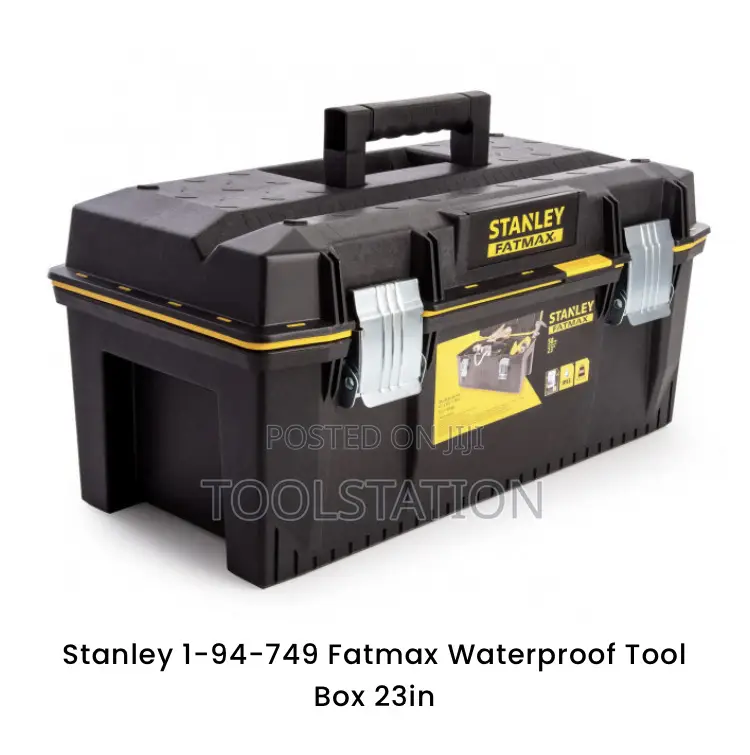 Toolbox Plastic With Tray 23" Waterproof Shockproof (1-94-749)