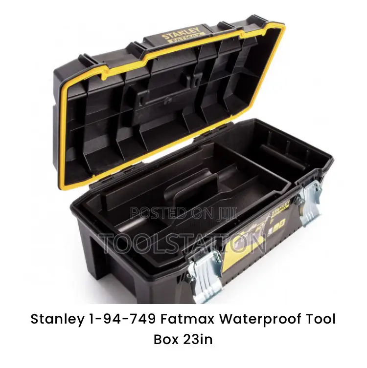 Toolbox Plastic With Tray 23" Waterproof Shockproof (1-94-749)