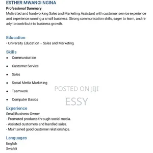 Sales and Marketing Assistant
