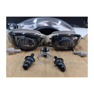Swimming Goggles HD Waterproof Anti-Fog Glasses With Attached Earplugs