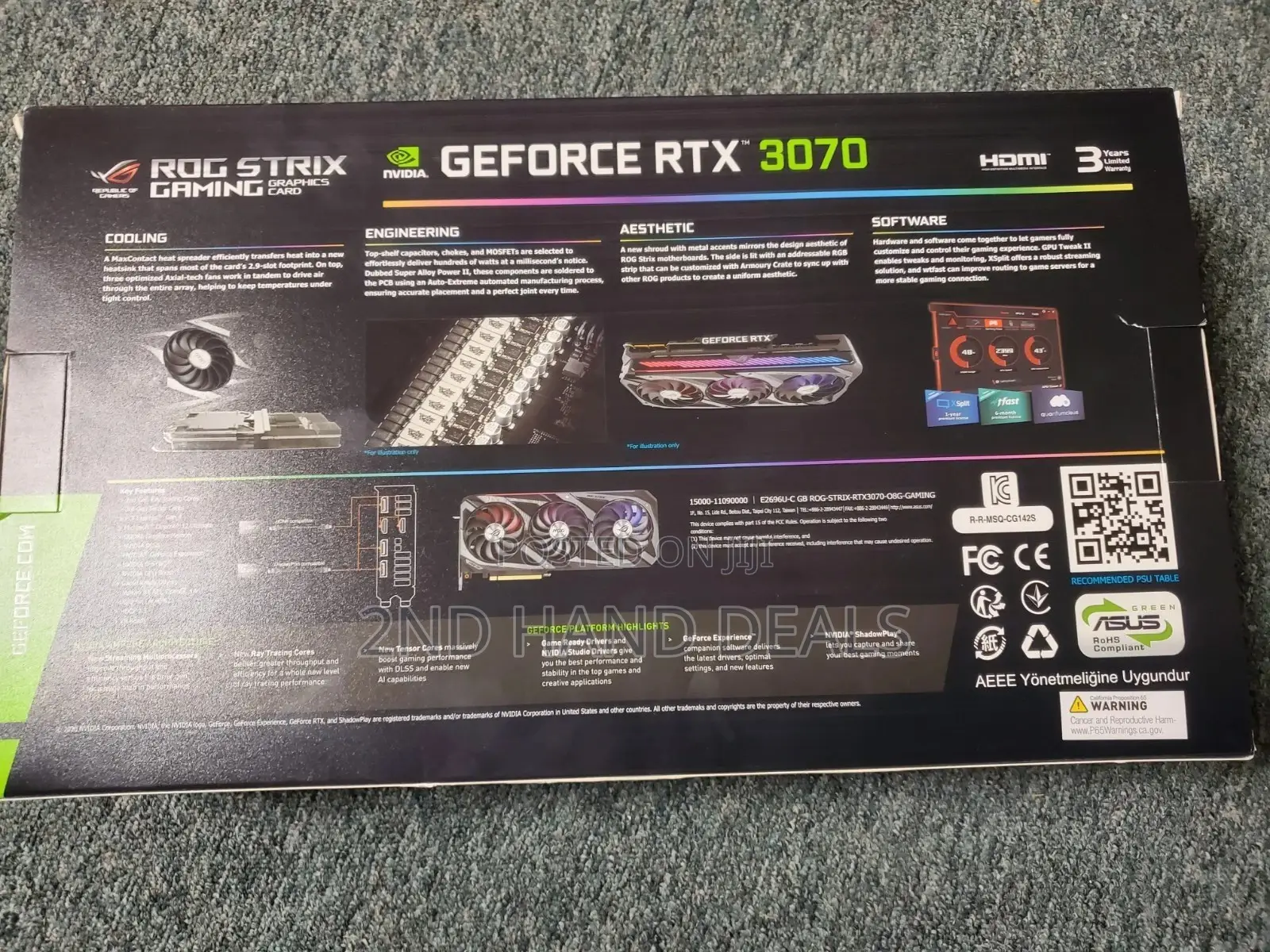 ASUS Rog Strix Geforce RTX 3070 Oc 8gb Gddr6x Graphics Card