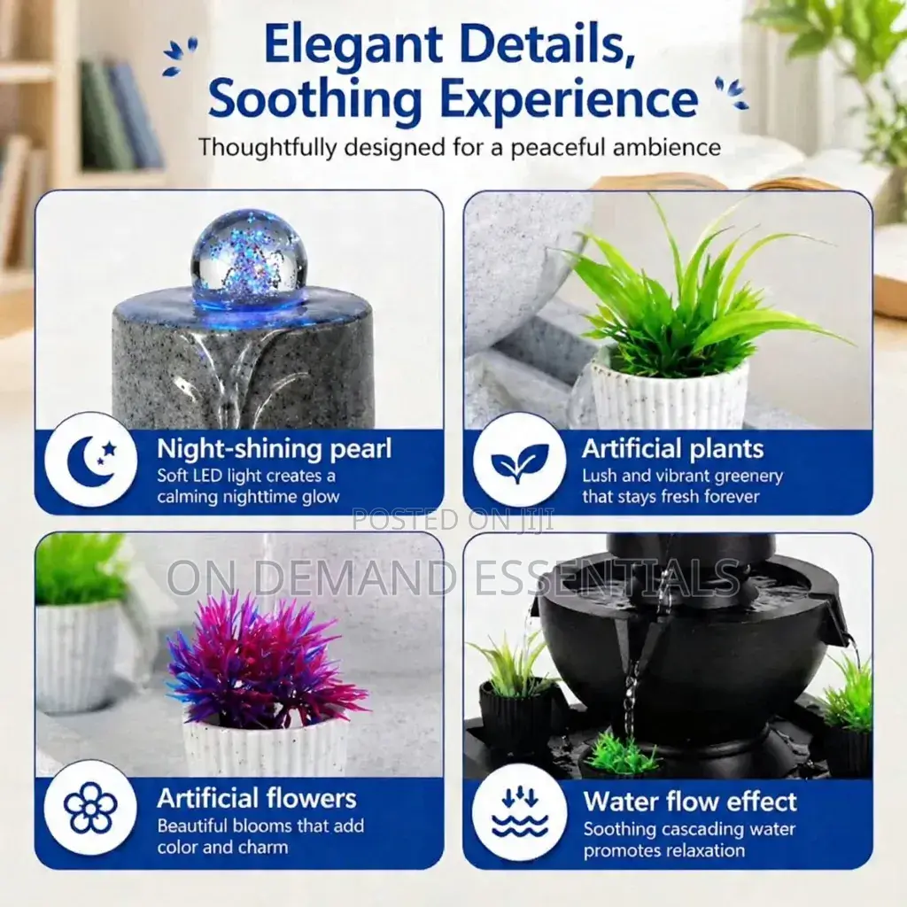 Tabletop Fountain Indoor Mini Waterfall Relaxation