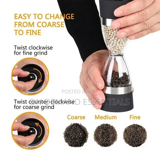 Manually Adjustable Thickness Pepper Grinder