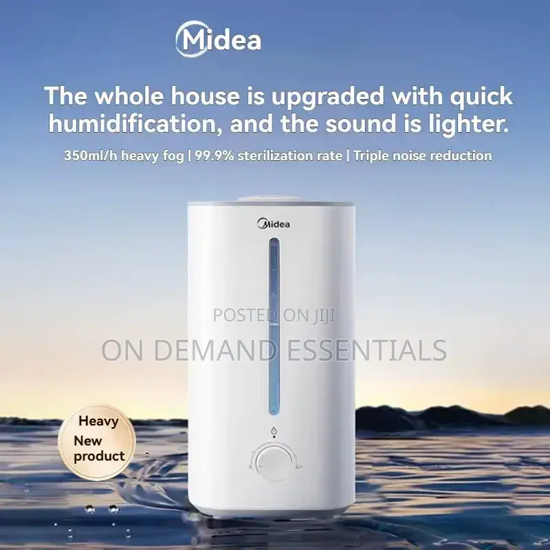 Midea Automatic Ultrasonic USB Humidifier Mist Maker Diffuser