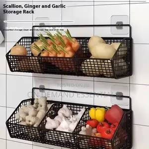 Wall Mounted Mesh Kitchen Storage Rack