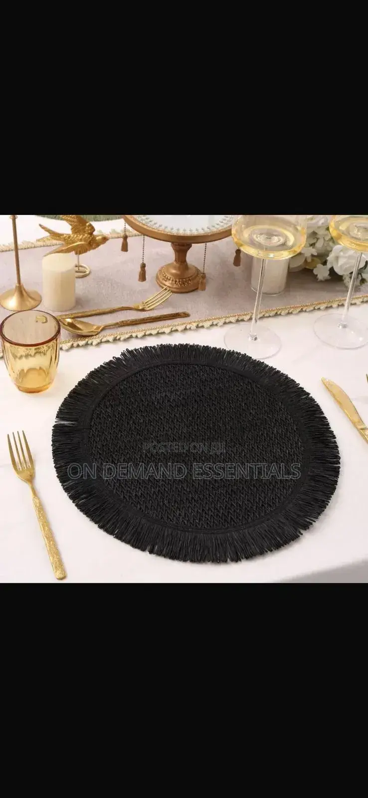 6 PCS Set Nordic Tassel Woven Table Mat