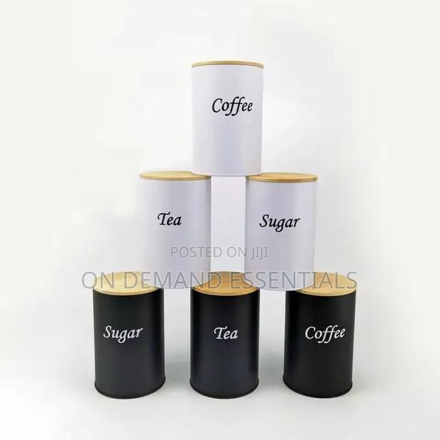 3 PCS Set Airtight Canister With Bamboo Lid