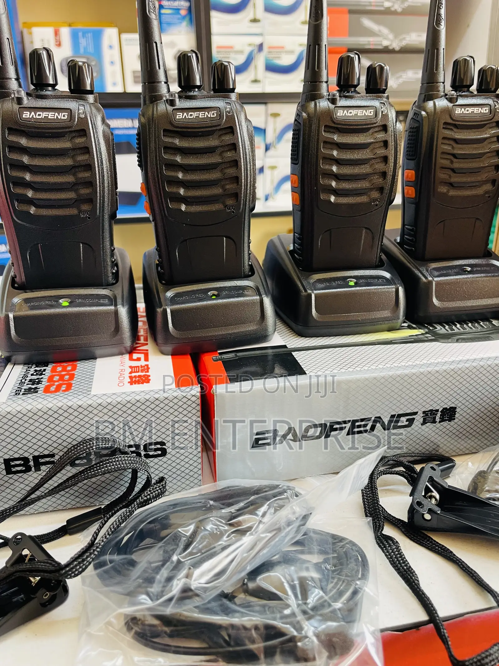 4 PCS Bf-888s Walkie Talkies 5km Range With 16 Channels