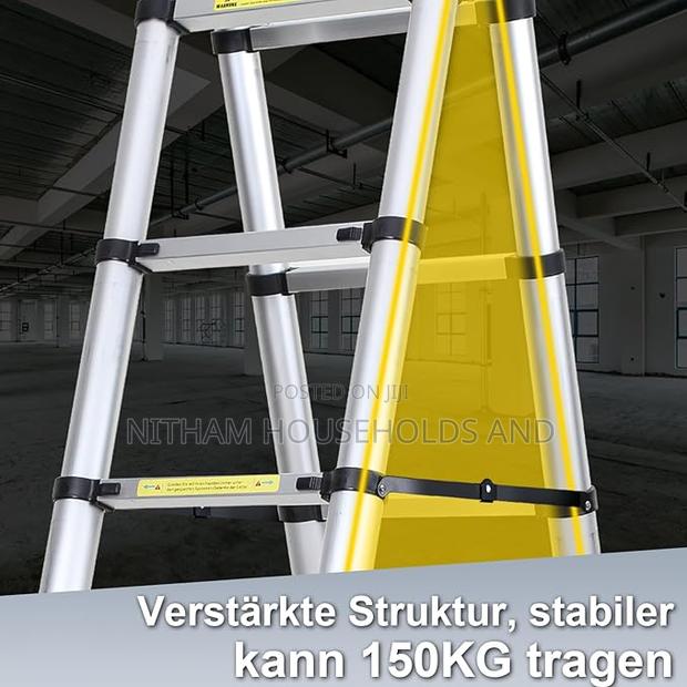 5.0M Telescopic Aluminium Ladder - thumbnail 2