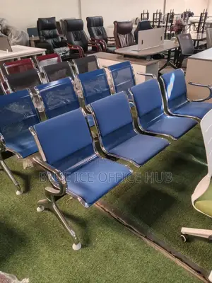 Blue Office Waiting Bench Chair