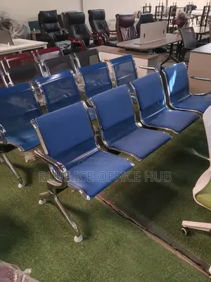 Blue Office Waiting Bench Chair