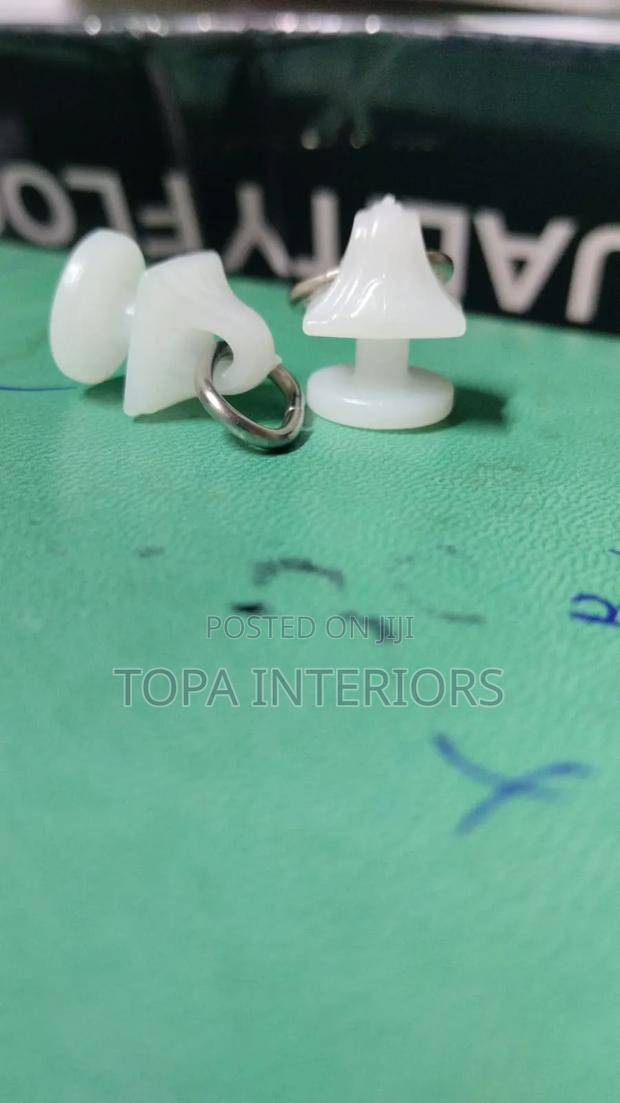 Flat Head White Single Track Curtain Runners - main view