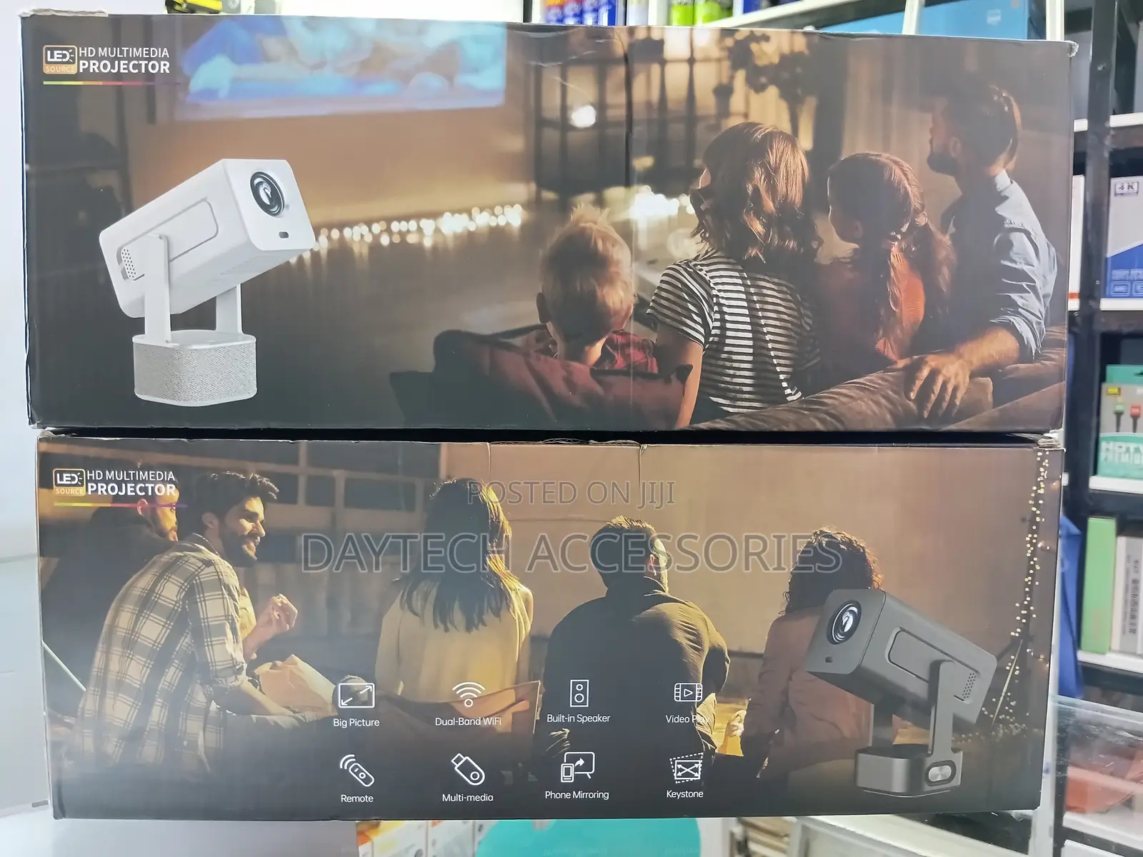 C360A Portable Projector – Android 13 Smart Home Cinema 1080P.